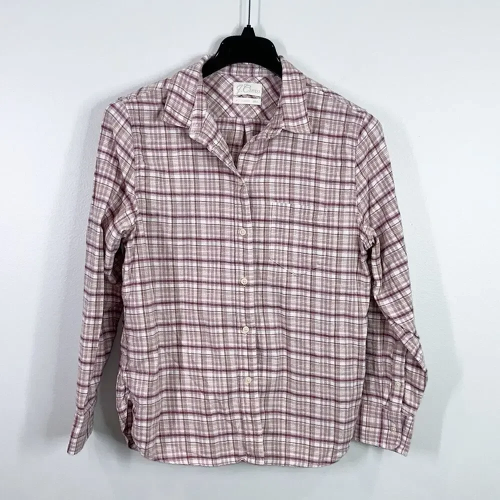 J. Crew classic fit flannel plaid shirt size 14